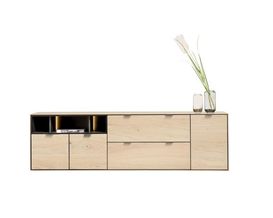 XOOON Elements, Sideboard 210 cm. - 3-Türen + 2-Laden + 3-Nischen + Led