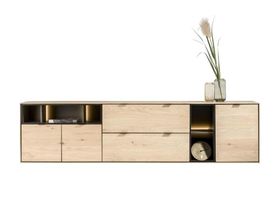 XOOON Elements, Sideboard 240 cm. - 3-Türen + 2-Laden + 5-Nischen + Led
