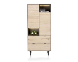 XOOON Elements, Schrank 90 cm. - 2-Türen + 2-Laden + 2-Nischen + Led inkl. Metallfüße