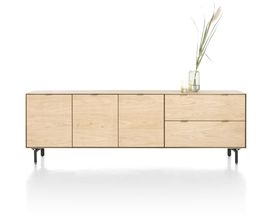 XOOON Elements, Sideboard 240 cm - 3-Türen + 2-Laden inkl. Metallfüße