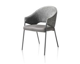 XOOON Nolan, Armlehnstuhl - schwarzer Rahmen (ROB) - Kombi Wave / Taurus