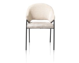 XOOON Nolan, Armlehnstuhl - schwarzer Rahmen (ROB) - Kombi Wave / Taurus