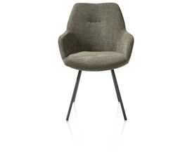 XOOON Odin, Armlehnstuhl - Graphit Gestell - Stoff Vada