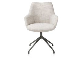 XOOON Mats, Armlehnstuhl - Aluminium Gestell graphit - drehbar - Stoff Luton