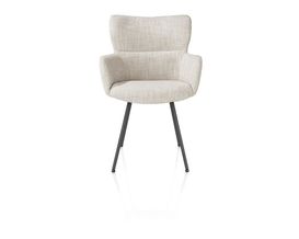 XOOON Sage, Armlehnstuhl 4 Fußen graphit - Stoff Luton