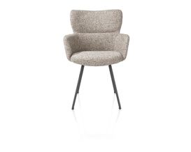 XOOON Sage, Armlehnstuhl 4 Fußen graphit - Stoff Luton