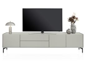 XOOON Noon, Lowboard 240 cm - 3-Tueren + 2-Laden - komplet silk grey