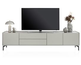 XOOON Noon, Lowboard 240 cm - 3-Tueren + 2-Laden - Deckplatte aus HPL light grey