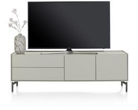 XOOON Noon, Lowboard 170 cm - 2-Tueren + 2-Laden - komplet silk grey