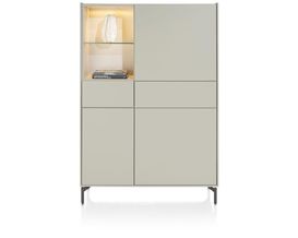 XOOON Noon, Schrank 120 cm - 3-Tueren + 2-Laden (+ LED) - komplet silk grey