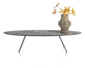 XOOON Niora, Couchtisch 150 x 50 cm - Primo Laminato Marble light grey