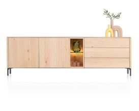 XOOON Trenton, Sideboard 240 cm. - 2 türen + 3 schubladen + 2 nischen