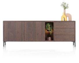 XOOON Trenton, Sideboard 210 cm. - 2 türen + 3 schubladen + 2 nischen