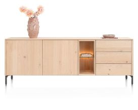 XOOON Trenton, Sideboard 210 cm. - 2 türen + 3 schubladen + 2 nischen