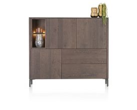 XOOON Trenton, Higboard 153 cm - 3-Türen + 2-Laden + 2-Nischen