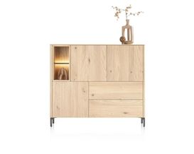 XOOON Trenton, Higboard 153 cm - 3-Türen + 2-Laden + 2-Nischen