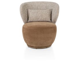 XOOON Solee, Sessel - drehbar - Lendekissen inklusive - Kombination Stoff Luton & Cadiz
