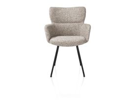 XOOON Sage, Armlehnstuhl 4-Fußen rough off black - Stoff Luton