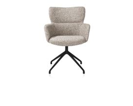 XOOON Sage, Armlehnstuhl drehbar - rough off black - Stoff Luton
