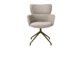 XOOON Sage, Armlehnstuhl drehbar - steelbrown - Stoff Luton