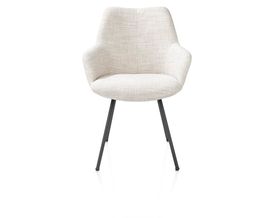 XOOON Mats, Armlehnstuhl - 4 Fußen Graphit - Stoff Luton