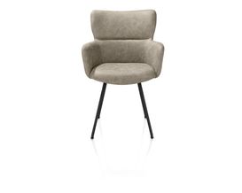 XOOON Sage, Armlehnstuhl 4-Fußen rough off black - Stoff Oregon