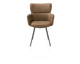 XOOON Sage, Armlehnstuhl 4 Fußen graphit - Stoff Oregon