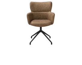 XOOON Sage, Armlehnstuhl drehbar - rough off black - Stoff Oregon