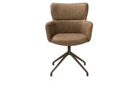 XOOON Sage, Armlehnstuhl drehbar - steelbrown - Stoff Oregon