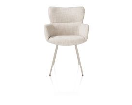 XOOON Sage, Armlehnstuhl 4 Fußen creme - Stoff Luton