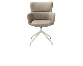 XOOON Sage, Armlehnstuhl drehbar - creme - Stoff Oregon