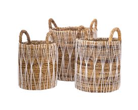 Korb "Tolimji" aus Bananenblatt, 50x40 cm