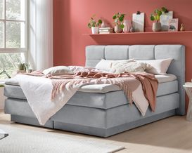 Boxspring-Bett "Singapur" inkl. Topper und Bettkasten