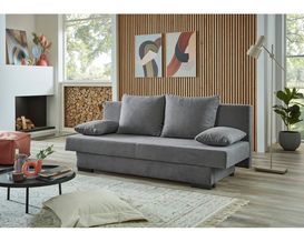 Verwandlungssofa "Saskia" mit Stauraum und klappbarer Rückenlehne