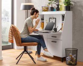 Sekretär/Schreibtisch "Iowa" weiß matt