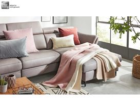 Interliving Wendedecke Serie 9103 in Rosa/Beige, ca. 150x200 cm