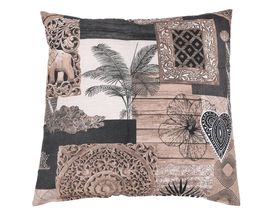 Dekokissen, braun gemustert, ca. 48x48 cm, Textilserie 20