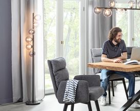 Stehleuchte "Köln"  schwarz, ca. 160 cm