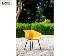 SCHÖNER WOHNEN Schalenstuhl "Texel", ergonomisch, senfgelb