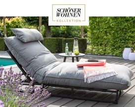 SCHÖNER WOHNEN Liege "Lunen" mit verstellbarer Rückenlehne, Bezug Grau
