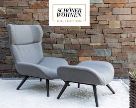 SCHÖNER WOHNEN Ohrensessel "Elin" inkl. Hocker, outdoor