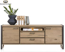 Sideboard "Metalo"  Henders & Hazel  Eiche braun/Metall schwarz 210 cm