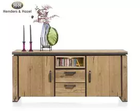 Sideboard "Farmland"  Henders & HazelEiche/Metall,  LED-Beleuchtung