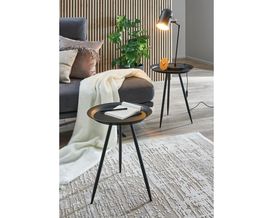 Beistelltisch "Hannover" schwarz, rund ca. Ø 47 cm
