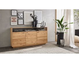 Interliving Sideboard 2027, Asteiche massiv geölt, Marmoroptik
