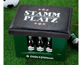 Bierkasten Sitzpolster "Stammplatz", ca. 34x44 cm