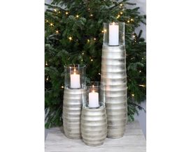 Windlicht aus Keramik, ca. 19x28 cm