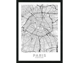 Kunstdruck Paris City Map, ca. 55x75 cm