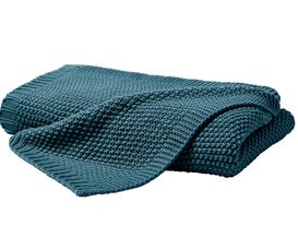 Strickdecke grün, ca. 130x170 cm