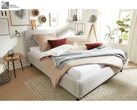 Interliving Wende-Bettwäsche Taupe,  ca. 135x200 cm, 100% Baumwolle